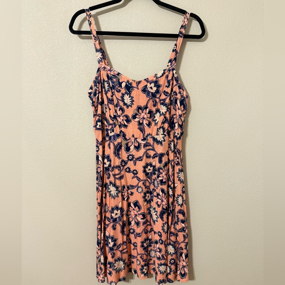 Torrid Pink and Blue Floral Mini Dress